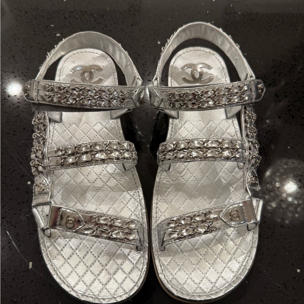COPY - Chanel Silver Sandals